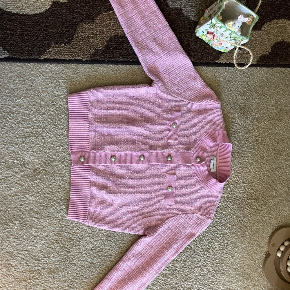 Pink Button-Front Knit Cardigan - Women
